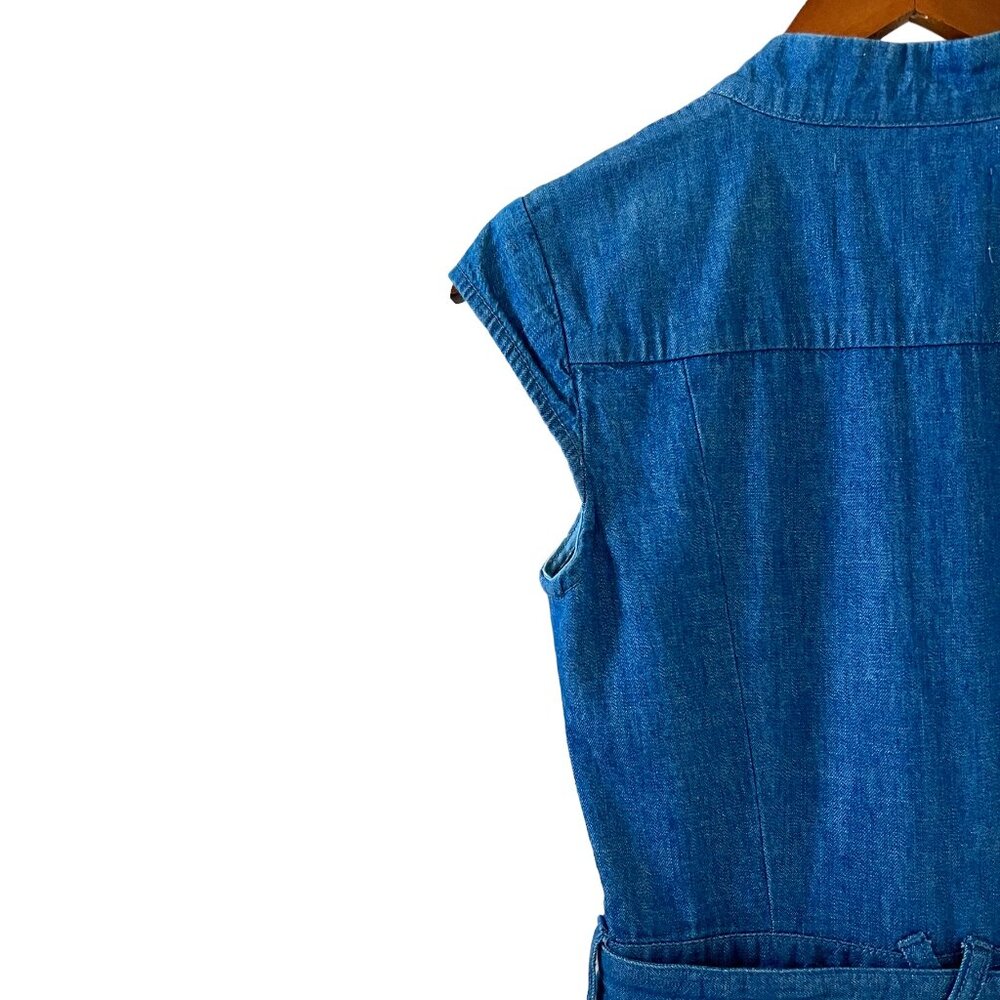 Pilcro & The Letterpress Wide Leg Crop Light Denim Jumpsuit Size 0 - Picture 11 of 16